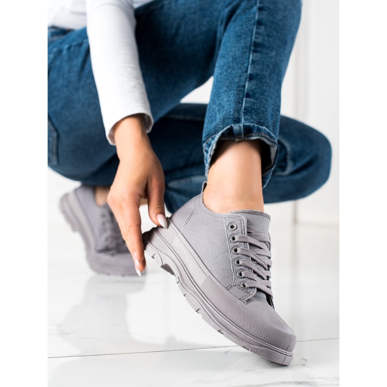 SHELOVET Sneakers On The Platform grey 1