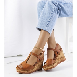 Brown wedge sandals from Alannah 1
