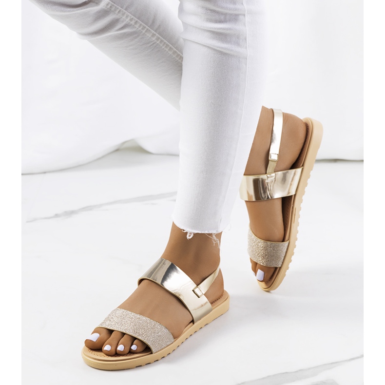 Laval golden women's sandals 1