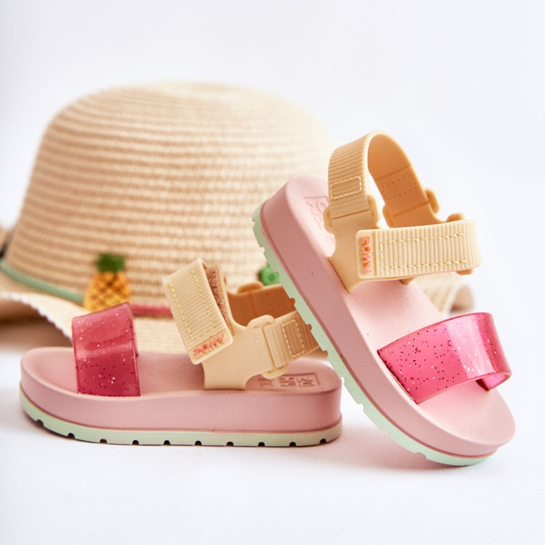 Comfortable Children's Sandals Fragrant ZAXY JJ385028 Pink-Yellow ['pink'] 1