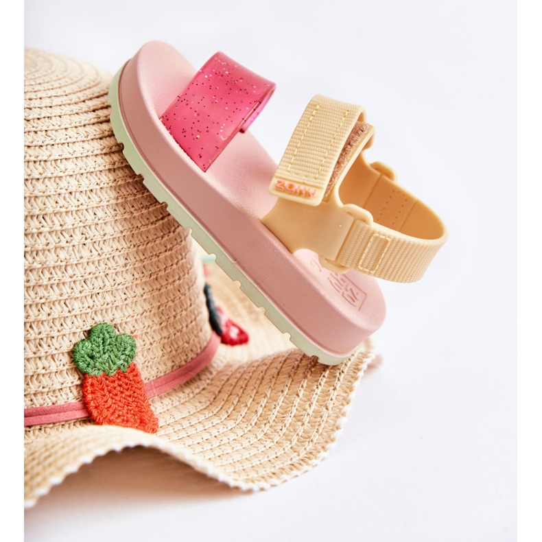 Comfortable Children's Sandals Fragrant ZAXY JJ385028 Pink-Yellow ['pink'] 2