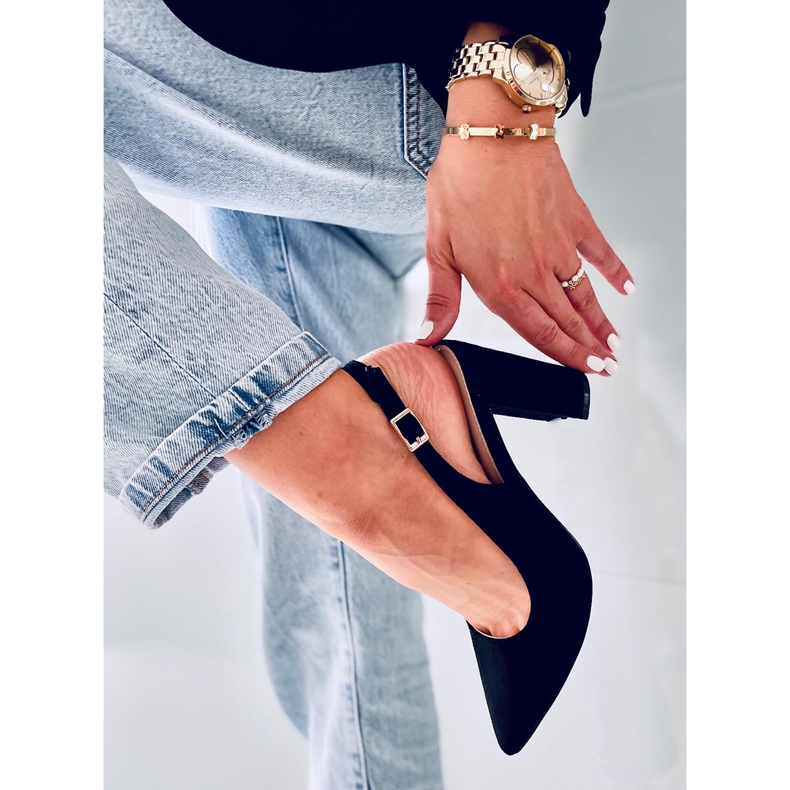 Pumps with an open heel Spectra Negro black 2