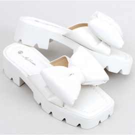 Keesha White High Sole Slippers 2 Keesha White High Sole Slippers 2