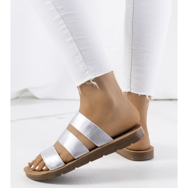 BM Cremik women's silver slippers 1 BM Cremik women's silver slippers 1