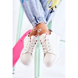 FK2 Women's sports shoes tied in white Renesme black pink golden 2