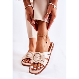 FE1 Women's Fashionable Beige Sansa Slippers 1 FE1 Women's Fashionable Beige Sansa Slippers 1