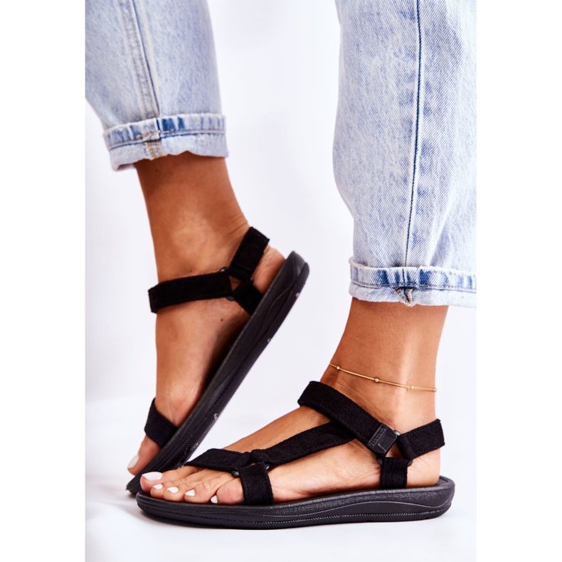 Women's Black Harris Suede Sports Sandals 2 Women's Black Harris Suede Sports Sandals 2