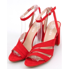 Leslie Red heeled sandals 2