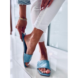 Slippers with a square sole Sahar LT.BLUE 1