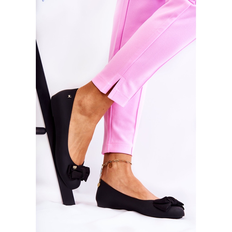 PH1 Women's Rubber Ballerinas Bow Black Fergie 1