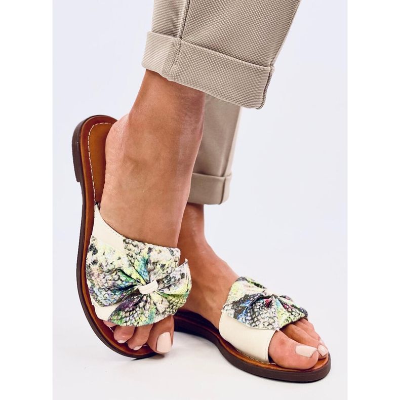 Vors Beige women's slippers multicolored 2