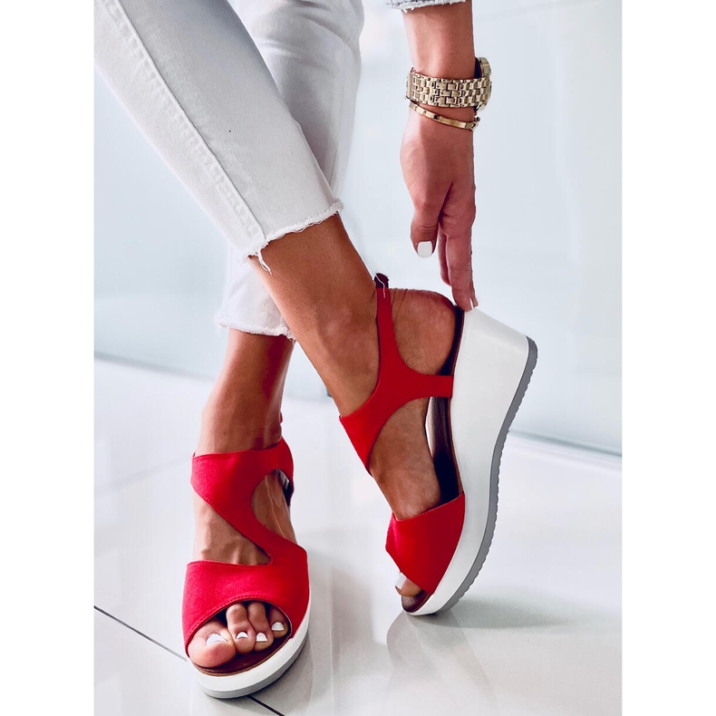 Patty Red wedge sandals 1