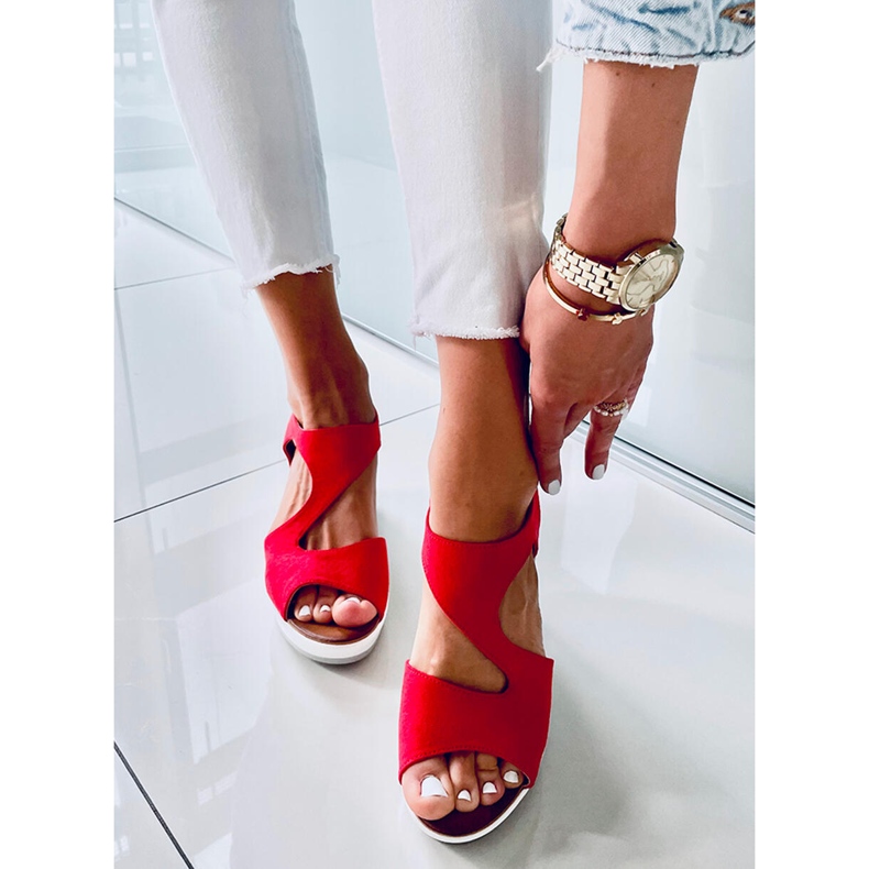 Patty Red wedge sandals 2