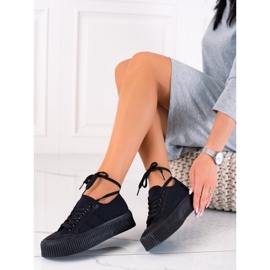 SHELOVET Sneakers On A Wide Platform black 2