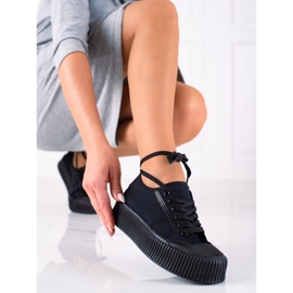 SHELOVET Sneakers On A Wide Platform black 1