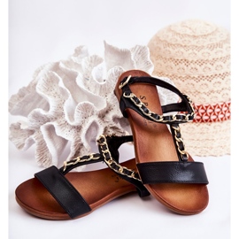 S.Barski Children's Sandals With Buckle Black Letto 2