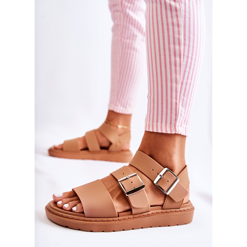 FM1 Camel Reese Buckle Sandals brown 1