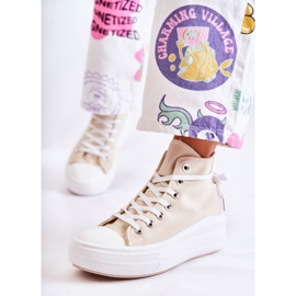 PJ1 Women's High-top Sneakers Beige Carlyn 1