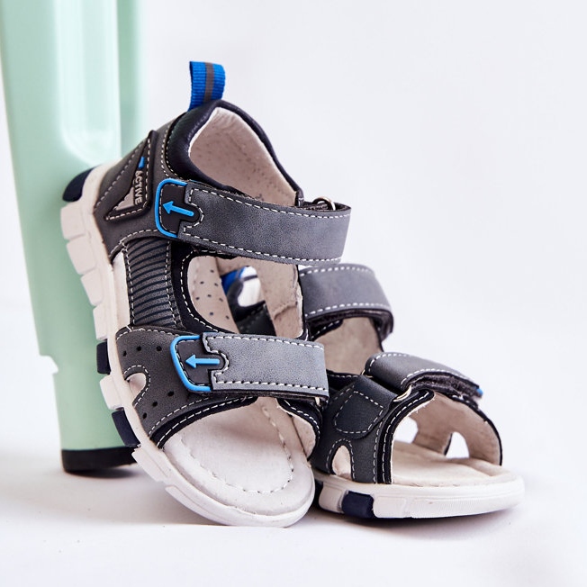 PE1 Comfortable Children's Sandals Dark Gray Samell grey 1