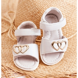 Children's White Catia Velcro Sandals 2