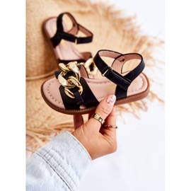 FR1 Children's Sandals With Black Layra Velcro ['black'] 1