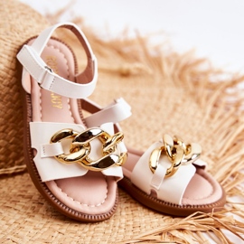 FR1 Children's Sandals With White Layra Velcro ['white'] 1