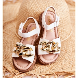 FR1 Children's Sandals With White Layra Velcro ['white'] 2