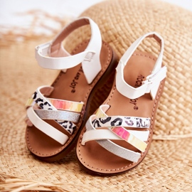 FR1 Children's White Nelson Summer Sandals 2