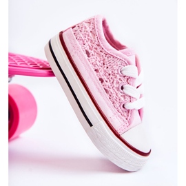 Children's Sneakers With Lace White Roly-Poly pink 2 Children's Sneakers With Lace White Roly-Poly pink 2