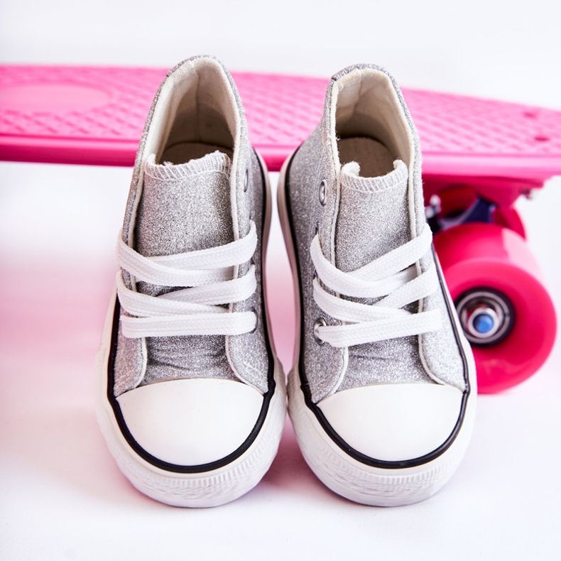 Children's Sneakers High Silver Catrina 2