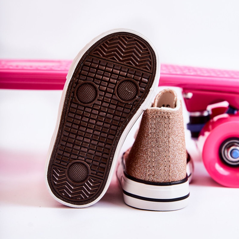 Children's Sneakers High Pink Gold Catrina golden golden 2 Children's Sneakers High Pink Gold Catrina golden golden 2