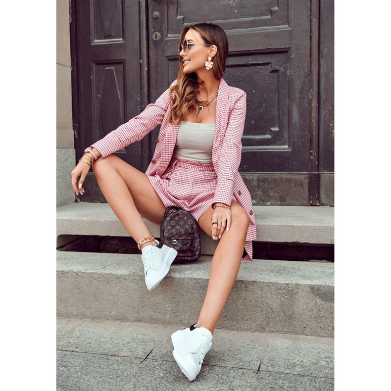 FS3 Women's sports shoes on the platform black and white Eliso 1