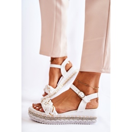 PS1 Women's Wedge Sandals White Chaves 1