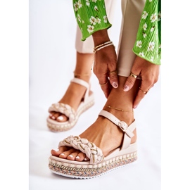 PS1 Women's Wedge Sandals Beige Chaves golden 1