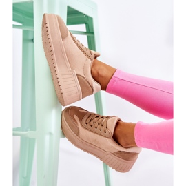 PS1 Women's Suede Sports Shoes Beige Segurro 1 PS1 Women's Suede Sports Shoes Beige Segurro 1