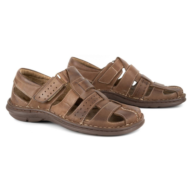 Olivier Men's sandals 467 dark brown 3 Olivier Men's sandals 467 dark brown 3