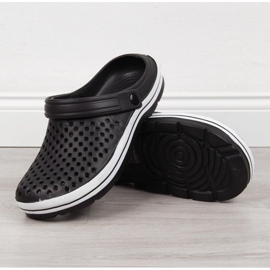 News M EVE301A black openwork foam slippers 2