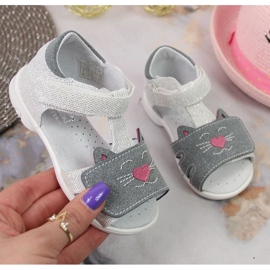 Velcro sandals for female Kornecki Jr.KOR6859 silver-gray ['silver'] 1