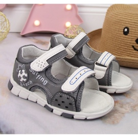 Velcro sandals NEWS Jr EU651B gray grey 2