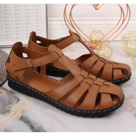 Sandals with Velcro T.Sokolski W SCA157A brown 2