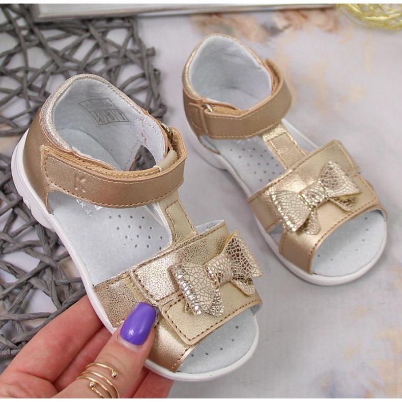 Velcro sandals Kornecki Jr KOR6309 golden 1 Velcro sandals Kornecki Jr KOR6309 golden 1