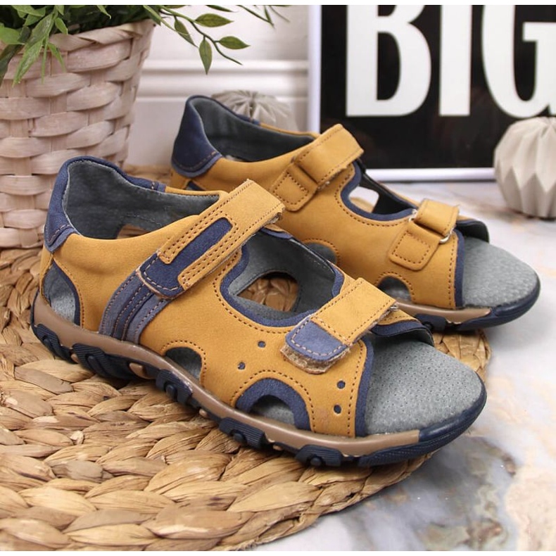 Velcro sandals Kornecki Jr KOR6188A camel brown 2