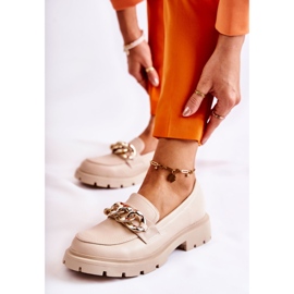 FB1 Leather Loafers Chain Light beige Amicable 1