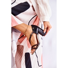 Women's Leather Sandals On A Heel Maciejka 05592-01 Black 2