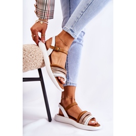 Fashionable Leather Women's Sandals Maciejka 05561-11 White multicolored 2 Fashionable Leather Women's Sandals Maciejka 05561-11 White multicolored 2