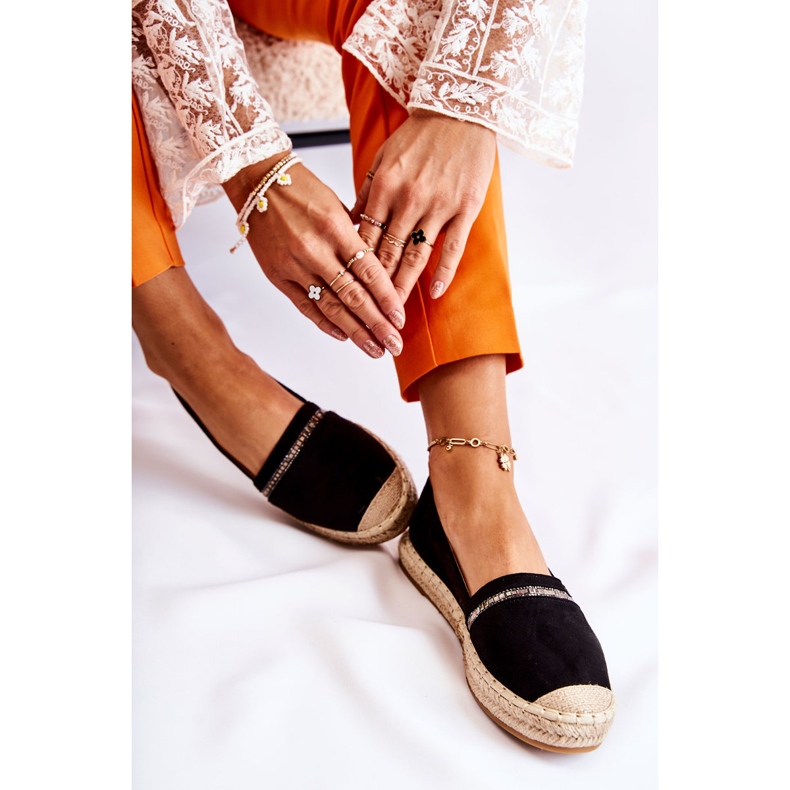 S.Barski Classic Women's Black Slip-On Espadrilles Cersei 2