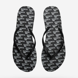 Kubota KUB7 black rubber flip-flops 1