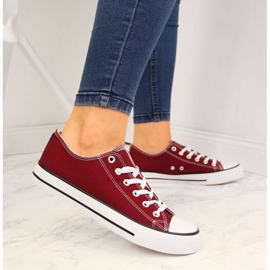 Atletico W ATC266D burgundy low-top sneakers red 2