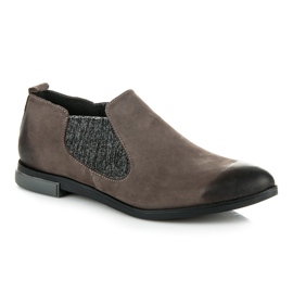 Vinceza Women's leather shoes grey 1
