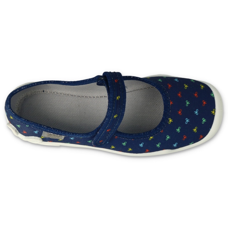Befado children's slippers with Velcro 114Y490 navy blue 2 Befado children's slippers with Velcro 114Y490 navy blue 2